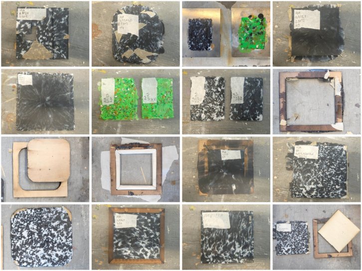 diff&eacute;rentes plaque en plastique recycl&eacute;