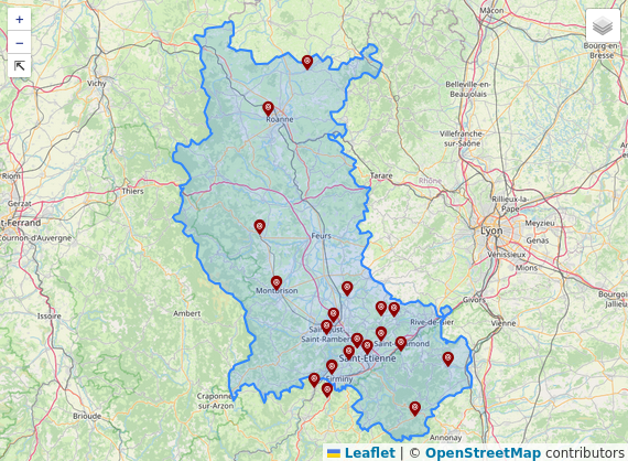 Capture d'&eacute;cran de la carte des espace de r&eacute;paration de la Loire
Lien vers: CartoEspacesDeReparation